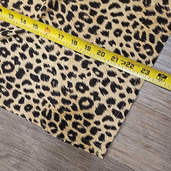 Vtg Liz Claiborne Leopard Cheetah Print Blouse Womens S Oversized Button Up Boho - Picture 8 of 8